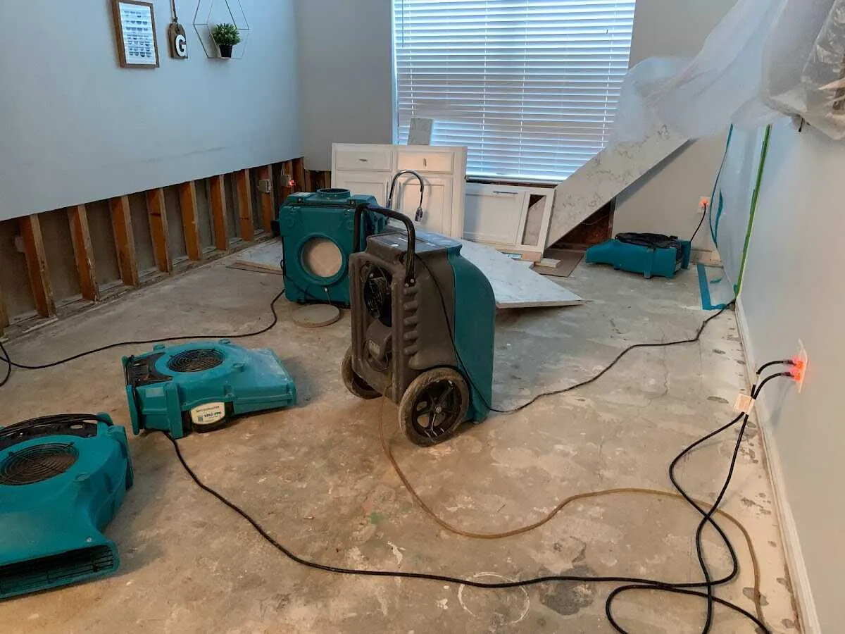 Dehumidifier in flood-cut room for Water Extraction & Removal in Swartz Creek